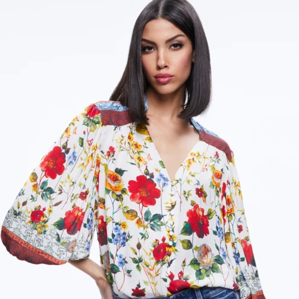 Alice + Olivia silk top / NWT